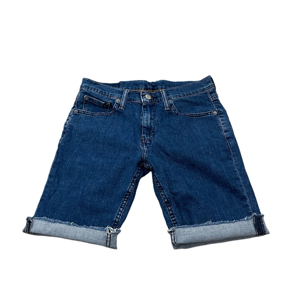 Levi’s Men’s Dark Blue Denim Cut off Shorts Size 30 Waist - Picture 3 of 8
